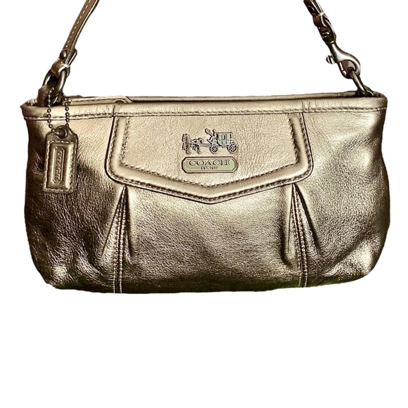 COACH Madison Convertible Handbag/ Wristlet in Metallic Gold.
Flawless. - Picture 3 of 5